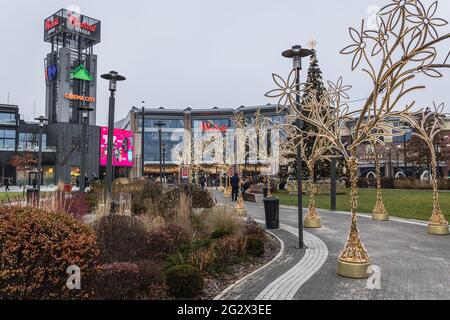 Westfield Arkadia in Warsaw, Poland, one of the largest shopping complex in Central Europe Stock Photo