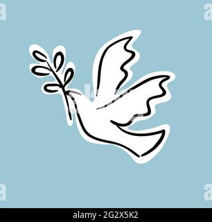 Peace dove illustration vector cartoon Stock Vector