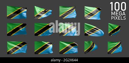 3D-Illustration of a Tanzania flag - realistic waving fabric flag Stock ...