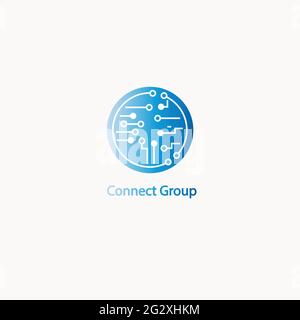 Abstract form with curved lines, dotted Stock Vector