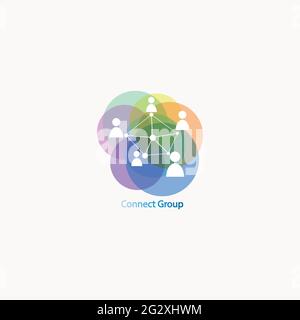 Human connection on the white Stock Vector
