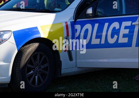 A New Zealand law enforcement vehicle, ready to respond in an emergency. Stock Photo