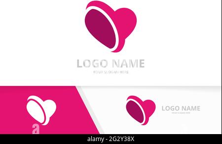 Creative care logotype design template. Vector heart logo combination. Stock Vector