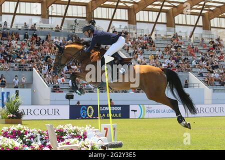 Nicolas Delmotte riding Citadin du Chatellier during the Derby