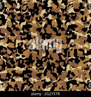 Fashionable Leopard Seamless Pattern. Stylized Spotted Leopard Skin ...