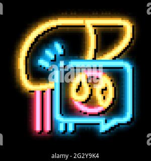 liver atherosclerosis neon glow icon illustration Stock Vector
