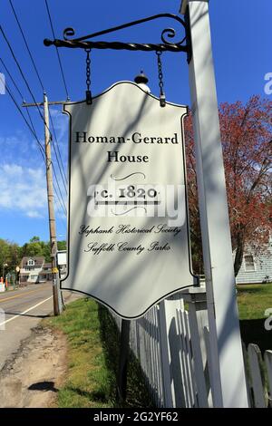 Sign In Front Of Historic Home Yaphank Long Island New York 2g2yf62 