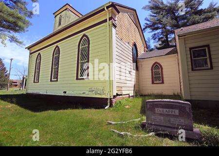 Historic St. Andrews Episcopal Church Yaphank Long Island New York Stock Photo