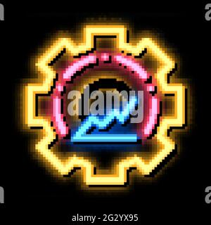 process policy neon glow icon illustration Stock Vector