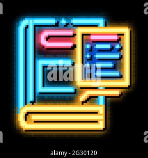 regulations policy neon glow icon illustration Stock Vector