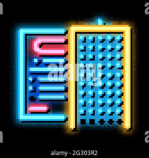 company policy neon glow icon illustration Stock Vector