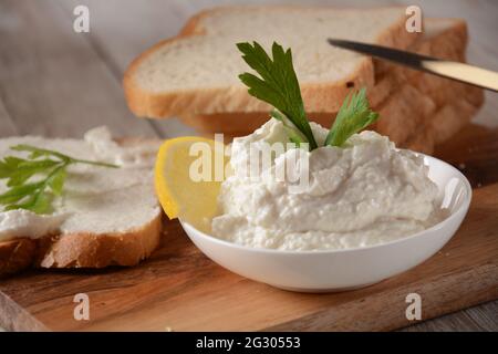 Fish Roe Spread Traditional Greek taramosalata, cod roe dip Stock Photo - Alamy