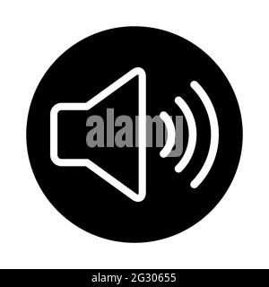 Music sound icon, audio volume symbol. Vector illustration graphic for app, web and media . Stock Vector