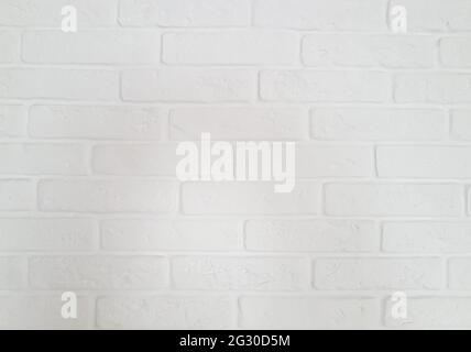 White brick wall for texture or background Stock Photo