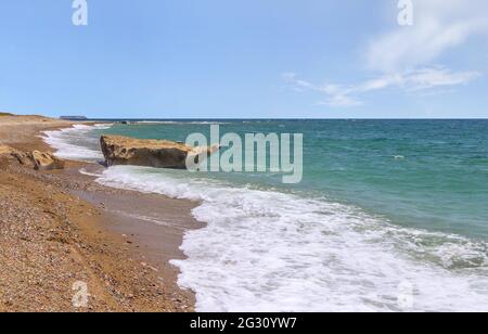 a rocky shore on akamas peninsula in cyprus Stock Photo - Alamy