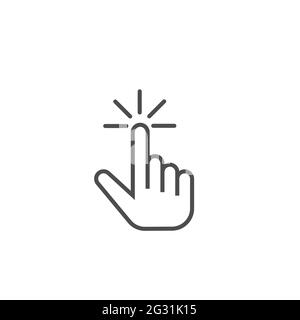 Hand click icon vector for web, computer and mobile app. Vector symbol in trendy flat style Stock Vector