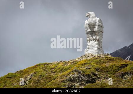 Wonderful landscapes at the drive over the high Simplon Pass in Switzerland Stock Photo