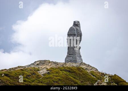 Wonderful landscapes at the drive over the high Simplon Pass in Switzerland Stock Photo