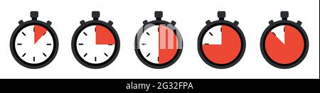 Timers set on white background. Web timer icon. Vector illustration  Stock Vector