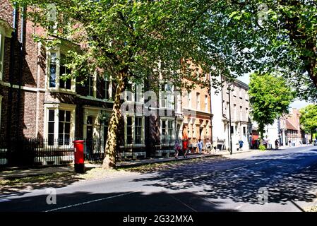 Period Houses, Bootham, York, England Stock Photo