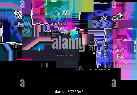 A screen glitch noise background. Display lag texture vector illustration. Stock Vector