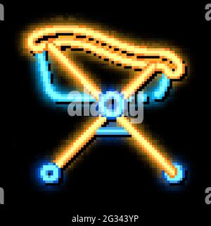 bath on wheels neon glow icon illustration Stock Vector