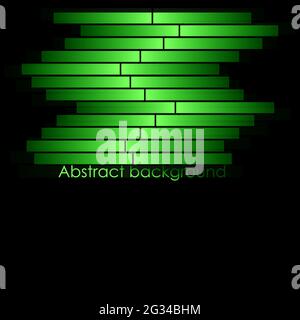 abstract background of green gradient rectangles on dark background 1 Stock Vector