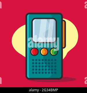 voice recorder vector illustration in flat style Stock Vector