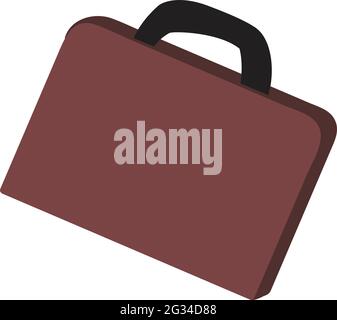 Briefcase Vector Isolated on White Background. Children Book Illustration Graphics. Business Vector Graphics. Stock Vector