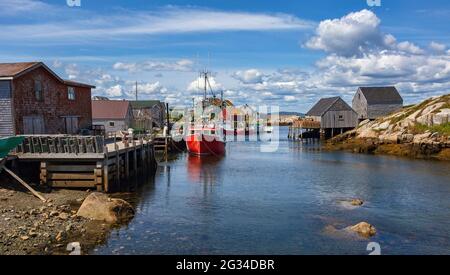 The small town of Peggy's Cove, in Nova Scotia, Canada. Stock Photo
