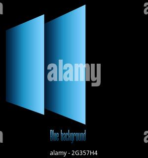 abstract background of blue gradient rectangles on dark background 2 Stock Vector