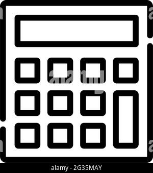 Statistical Calculator Icon. Bold outline design with editable stroke width. Vector Illustration. Stock Vector