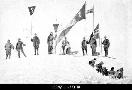 expedition, polar expedition, Fram expedition 1893 - 1896, ADDITIONAL-RIGHTS-CLEARANCE-INFO-NOT-AVAILABLE Stock Photo