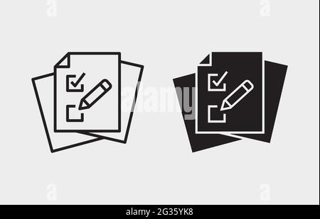 Document icon. Vector illustration isolated on white. Stock Vector