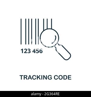 Tracking Code line icon. Simple outline illustration from e-commerce collection. Creative Tracking Code icon for web design, templates, infographics Stock Vector