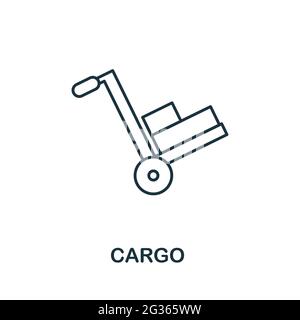 Cargo line icon. Simple outline illustration from e-commerce collection. Creative Cargo icon for web design, templates, infographics and more Stock Vector