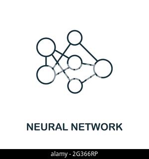 Neural Network line icon. Creative outline design from artificial intelligence icons collection. Thin neural network icon for infographics and banner Stock Vector