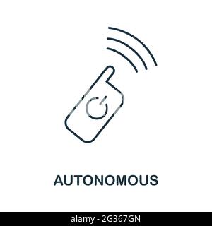 Autonomous line icon. Creative outline design from artificial intelligence icons collection. Thin autonomous icon for infographics and banner Stock Vector