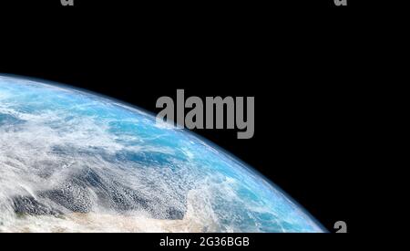 Earth seen from space - 3d rendering Stock Photo