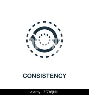 Consistency icon. Simple creative element. Filled monochrome Consistency icon for templates, infographics and banners Stock Vector