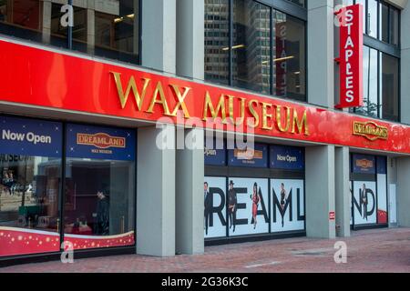 Boston dreamland wax museum in the Downtown Crossing area of Boston, Massachusetts Stock Photo