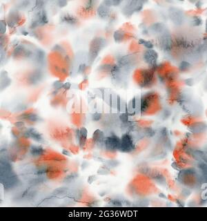 Seamless pastel swirl splat tie dye watercolor pattern swatch. Stock Photo