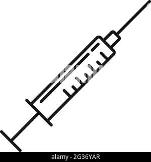Botox shot icon, outline style Stock Vector