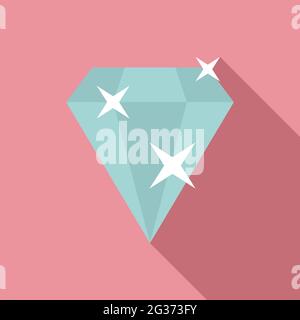Bonus diamond icon, flat style Stock Vector