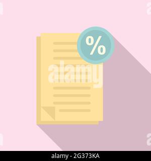 Bonus documents icon, flat style Stock Vector