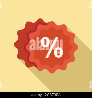Bonus emblem icon, flat style Stock Vector