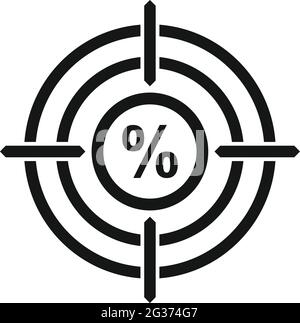 Bonus target icon, simple style Stock Vector