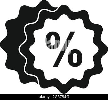 Bonus emblem icon, simple style Stock Vector