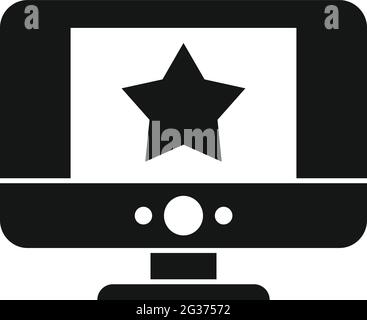 Bonus monitor icon, simple style Stock Vector