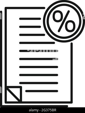 Bonus documents icon, outline style Stock Vector
